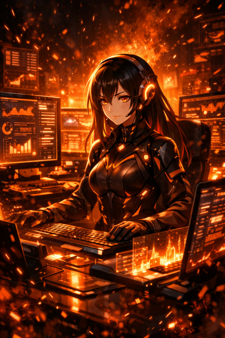 Project Arc autonomous desktop AI agent in fiery bonfire palette