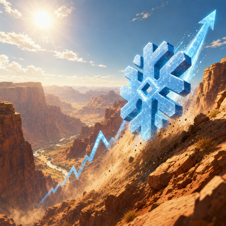 Snowflake stock soars on AI demand AWS partnership canyon strata anime cinematic