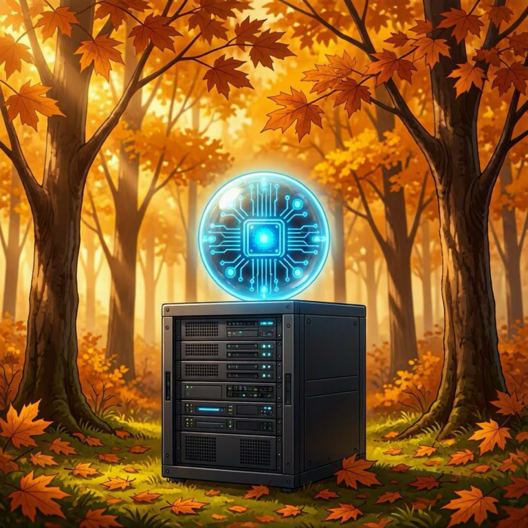 OpenAI Oracle Cloud OCI integration glowing orb in autumn forest