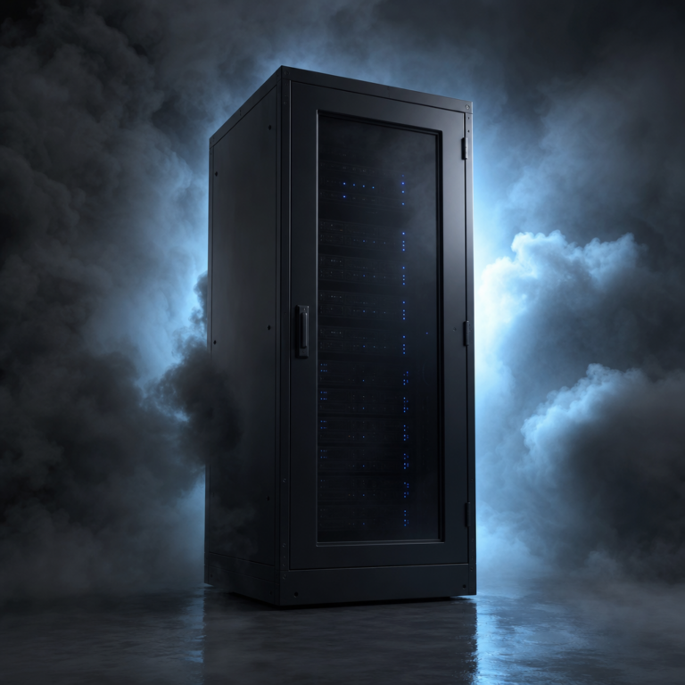 Anthropic export order on Mythos 5 and Fable 5 — sealed server rack in smoky studio