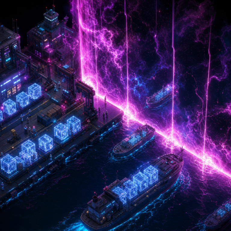 China weighing curbs on overseas access to its AI models, shown as model cargo blocked at a border