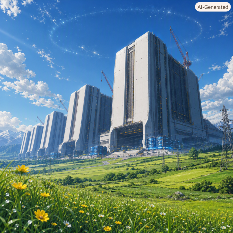 Seven AI gigafactories rising across a green European countryside