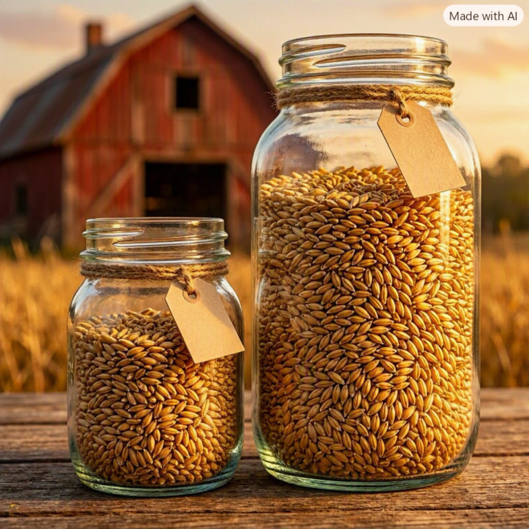 Grok 4.6 release shown as two grain jars, one giant, with identical price tags at harvest dusk