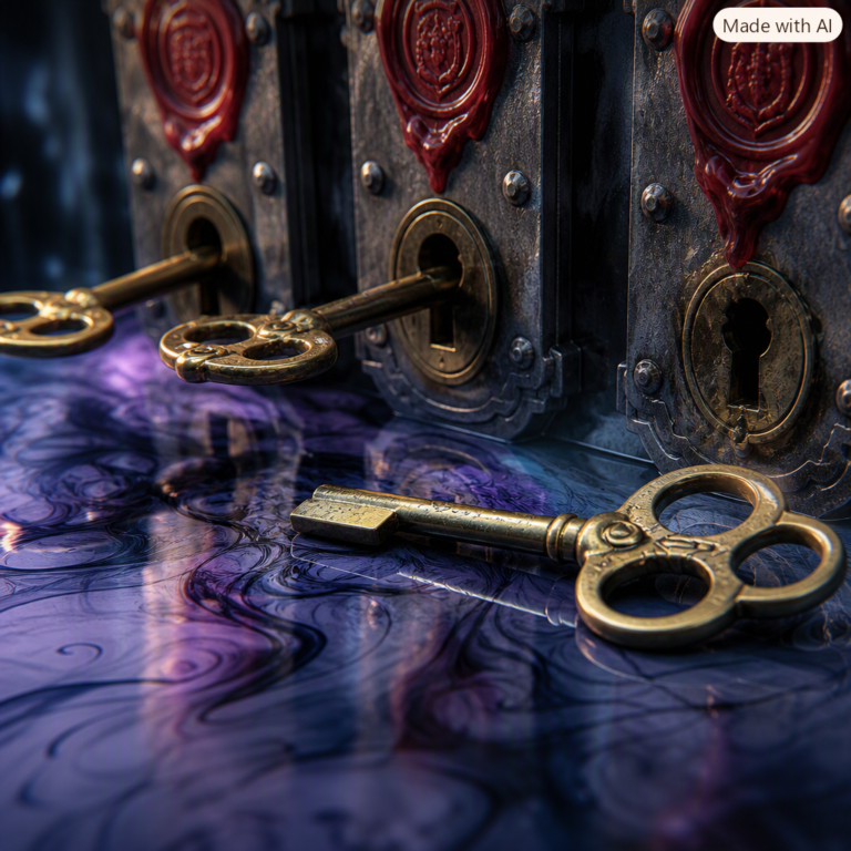 Anthropic Pentagon blacklist: a brass key with one tooth filed flat resting short of an armory lock sealed in red wax