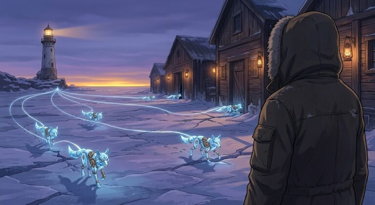 Investigator watches clockwork ice foxes slip through cracks in frozen warehouses, ARTEX AI hacking tool metaphor
